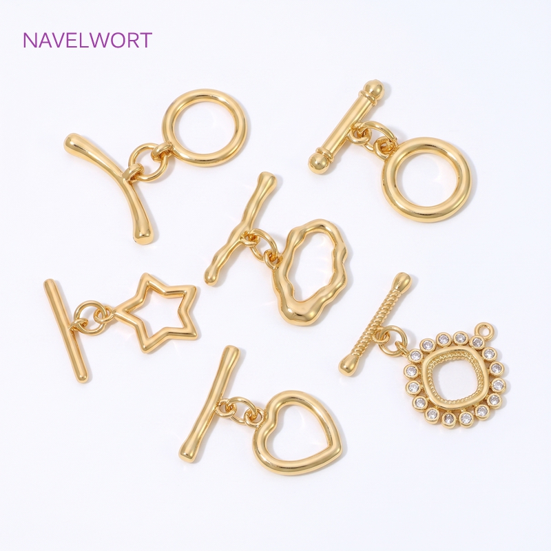 Toggle Clasp Gold - 18K Gold Plated Brass Toggle Clasps