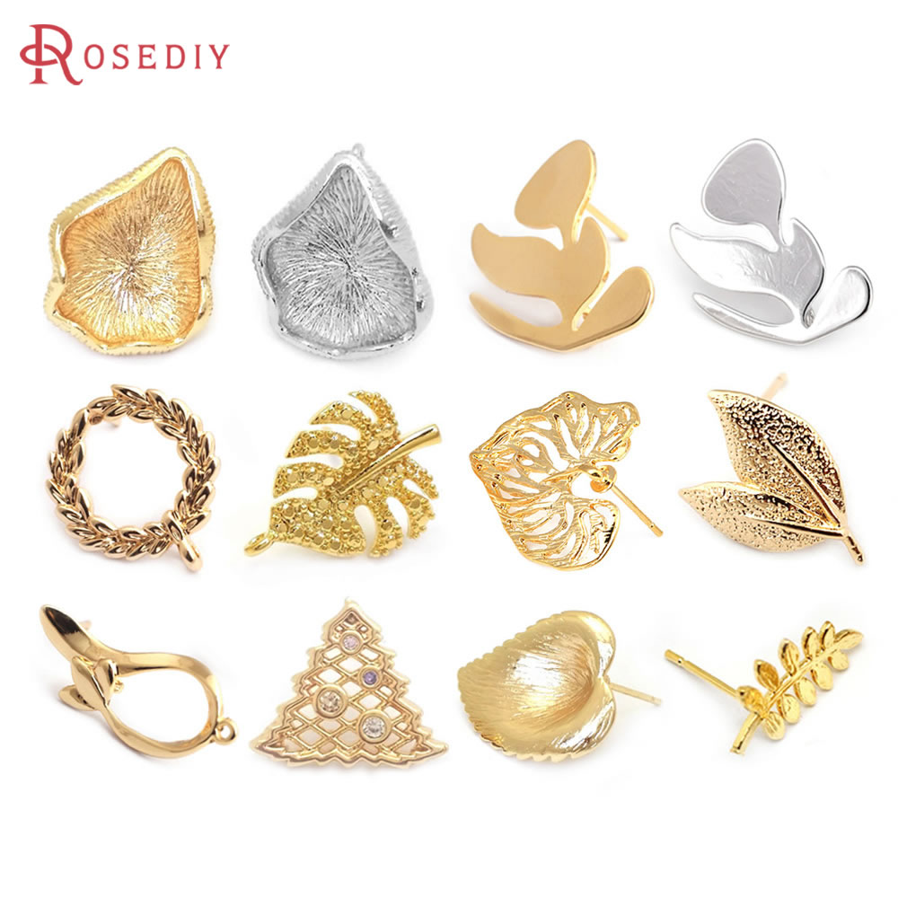 Jewelry Making Designs - 18K Gold Color Brass Lotus Leaf