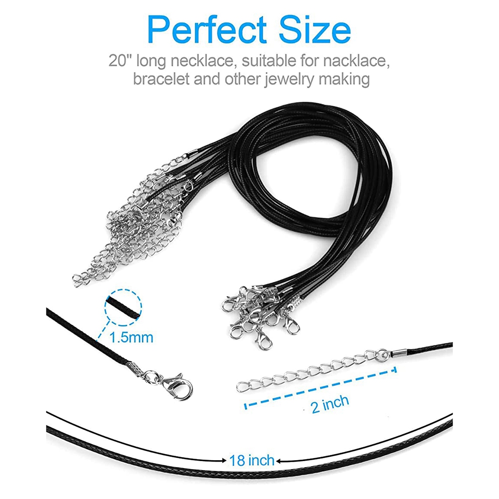 Jewelry Making Pendants - ABQR 24PCS Cord Necklace, 20 in