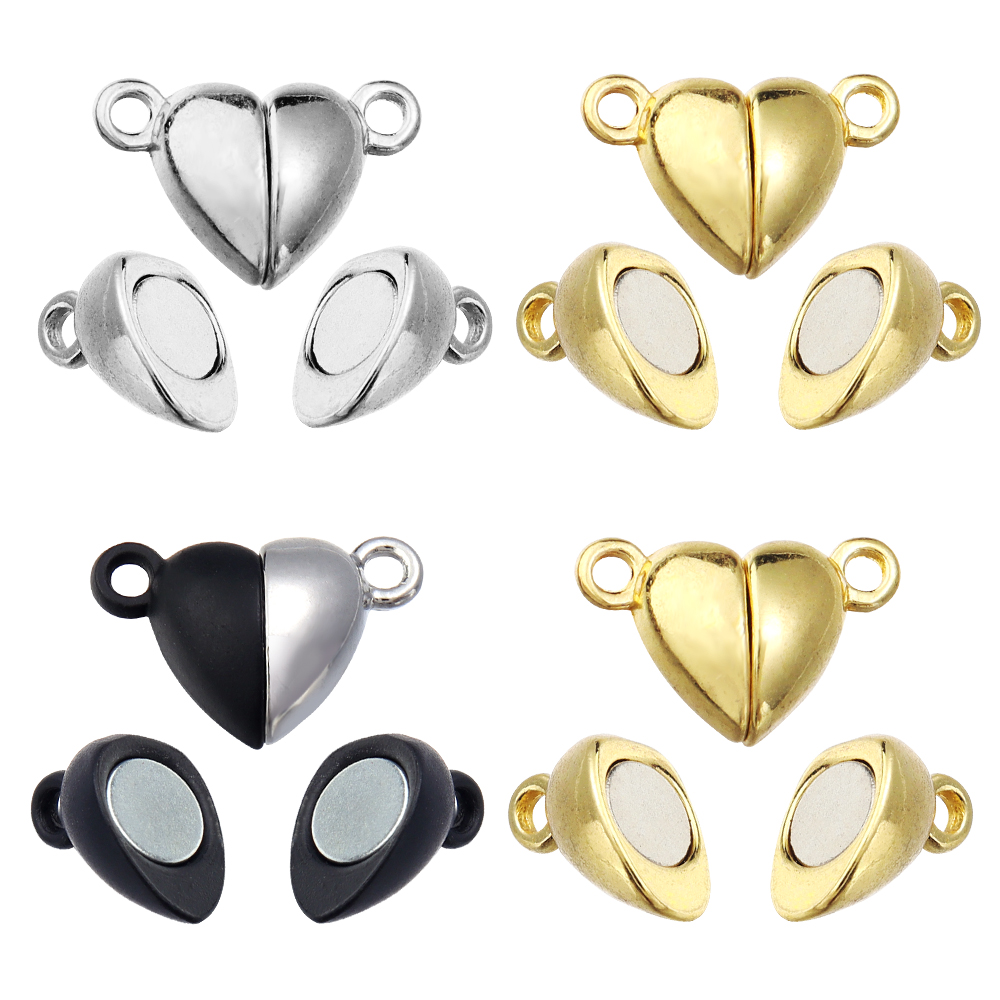 Jewelry Making Designs - 5pcs/Lot Alloy Love Heart Shaped Magnetic