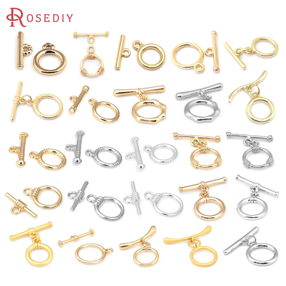 Toggle Clasp Gold - 18K Gold Color Round Ring Circle