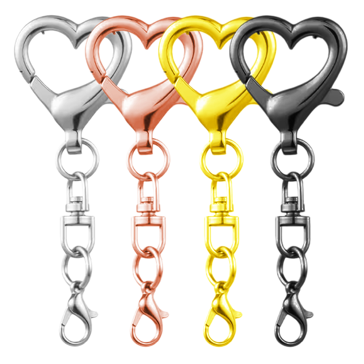 Jewelry Making Designs - 5/15/30Pcs Heart Shaped Swivel Clasp Spring