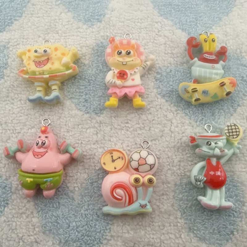 Jewelry Making Pendants - 10pcs cartoon resin pendant, DIY jewelry