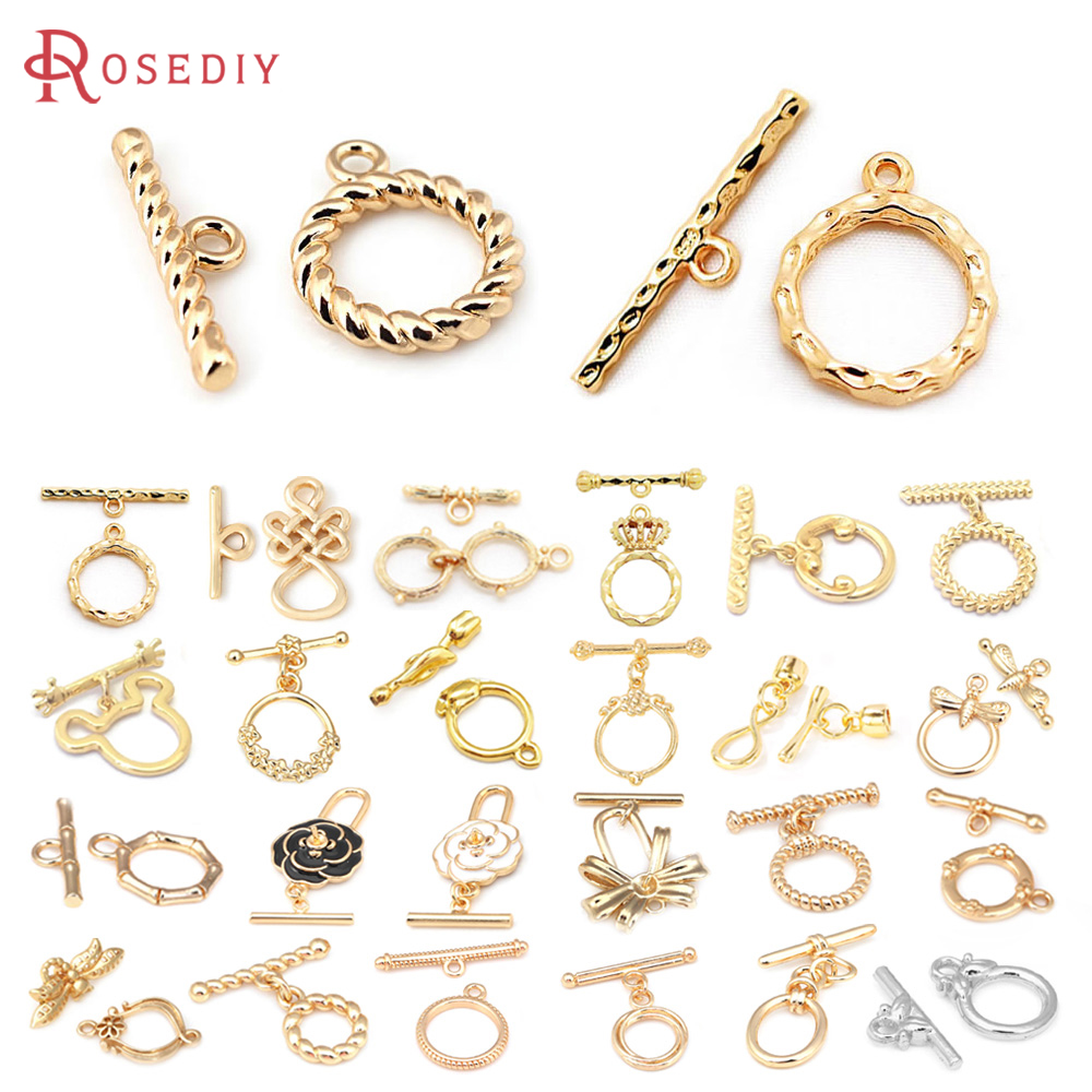 Toggle Clasp Gold - 18K Gold Color Brass Geometry O