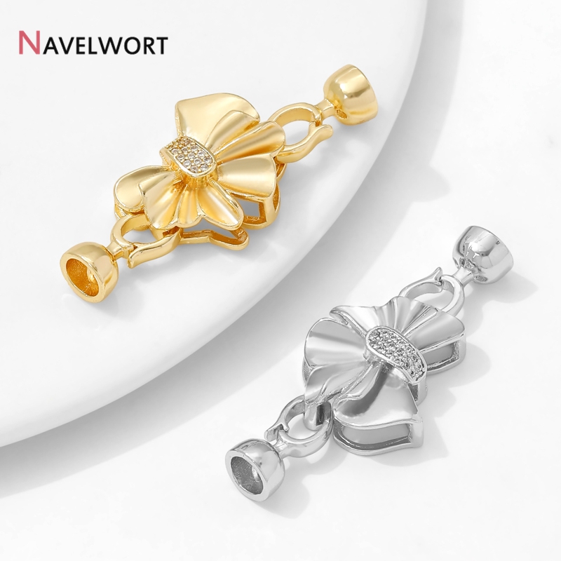 Jewelry Making Designs - 14K Gold Plated Brass Inlaid Zircon