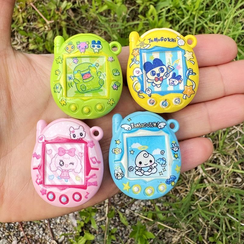 Jewelry Making With Beads - Tamagotchi double-sided printed beads DIY materials,