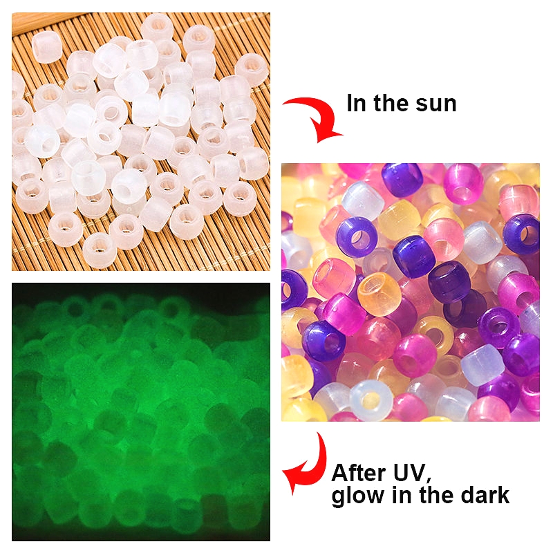 Jewelry Making For 5 Year Old - 6*8mm UV Changing Reactive Acrylic Mixed