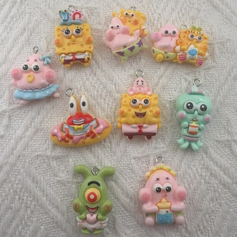 Jewelry Making Pendants - 10pcs cartoon resin pendant, DIY jewelry