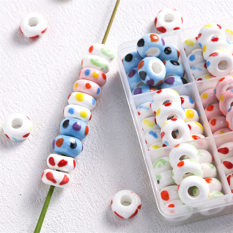 Jewelry Making For 5 Year Old - 6x15MM Colorful Children Fun Ceramic Large