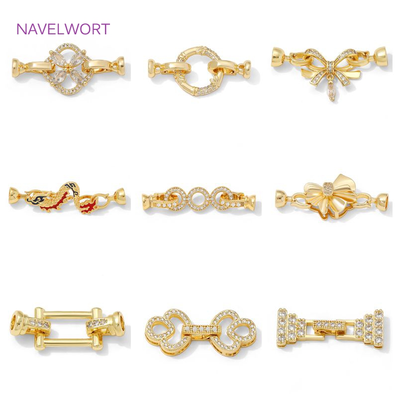 Jewelry Making Designs - 1/2Pcs 14K Gold Plated Pearl Clasps