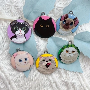 10pcs cartoon animal cat ename - Jewelry Making Pendants ulasan dan harga