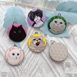 10pcs cartoon animal cat ename - Jewelry Making Pendants ulasan dan harga
