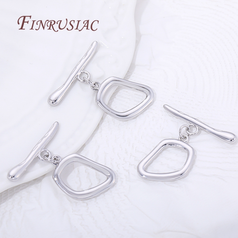 2/4/6Pcs Rhodium Plated Toggle - Toggle Clasp Gold ulasan dan harga