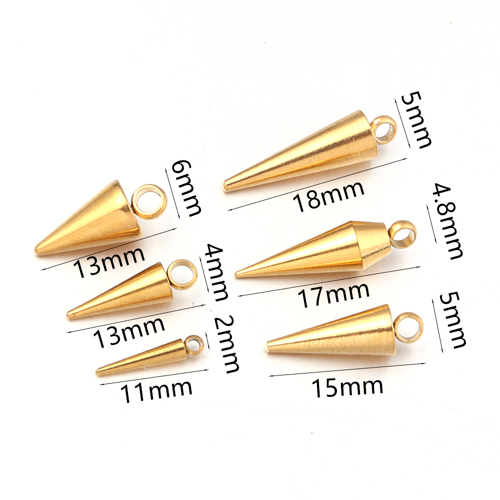 10PCS Stainless Steel Cone Cha - Jewelry Making For Adults ulasan dan harga