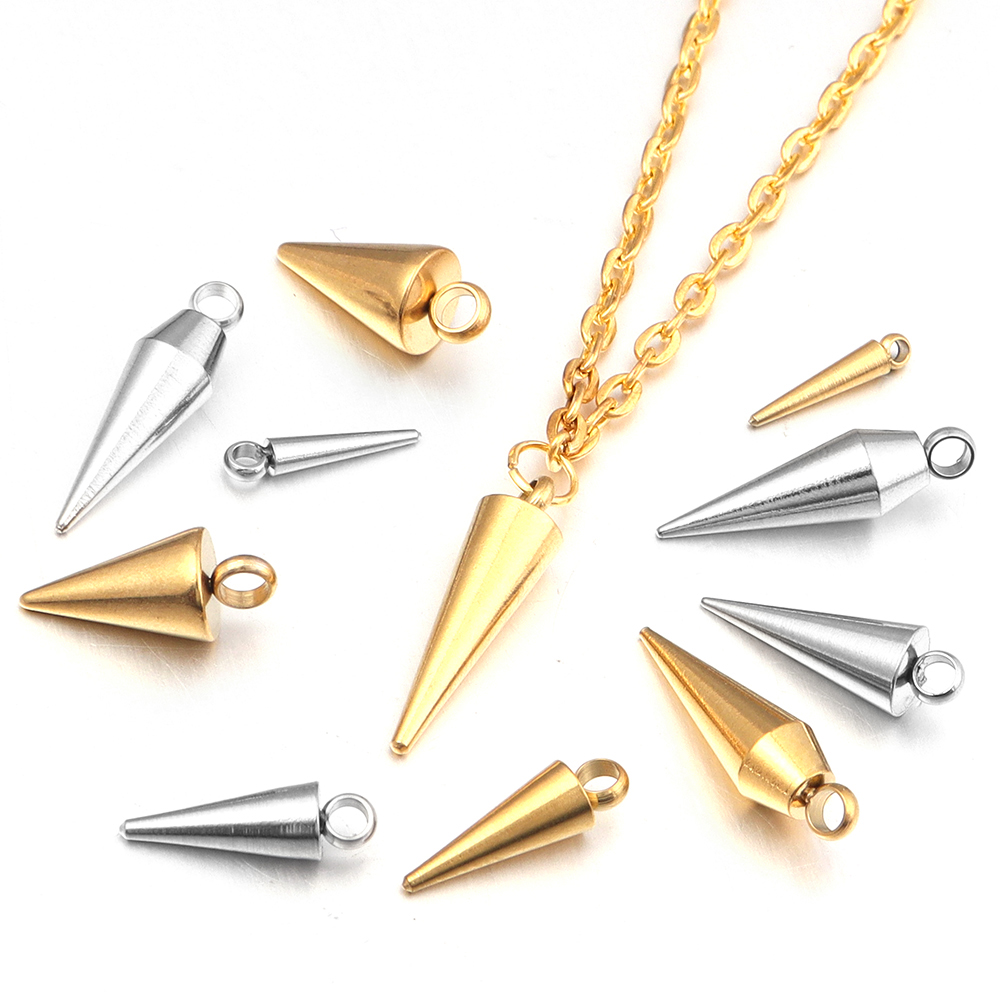 10PCS Stainless Steel Cone Cha - Jewelry Making For Adults ulasan dan harga