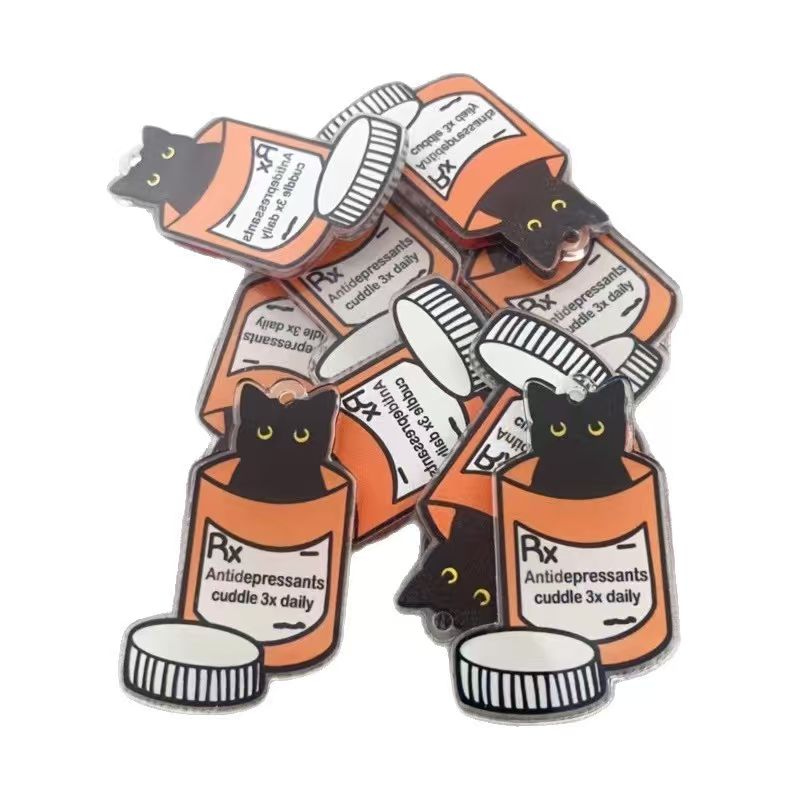 10pcs acrylic medicine cat pen - Jewelry Making Pendants ulasan dan harga