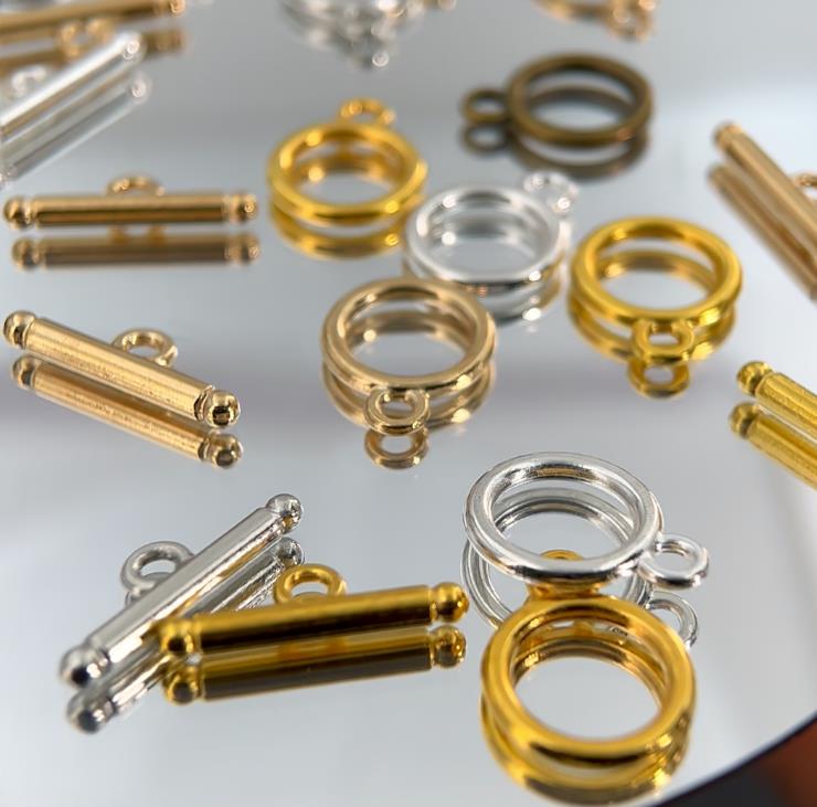 10Sets/lot Metal OT Clasps Con - Toggle Clasp Gold ulasan dan harga