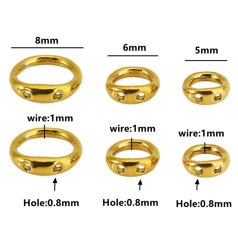 30pcs 5/6/8mm Stainless Steel  - Jewelry Making Articles ulasan dan harga