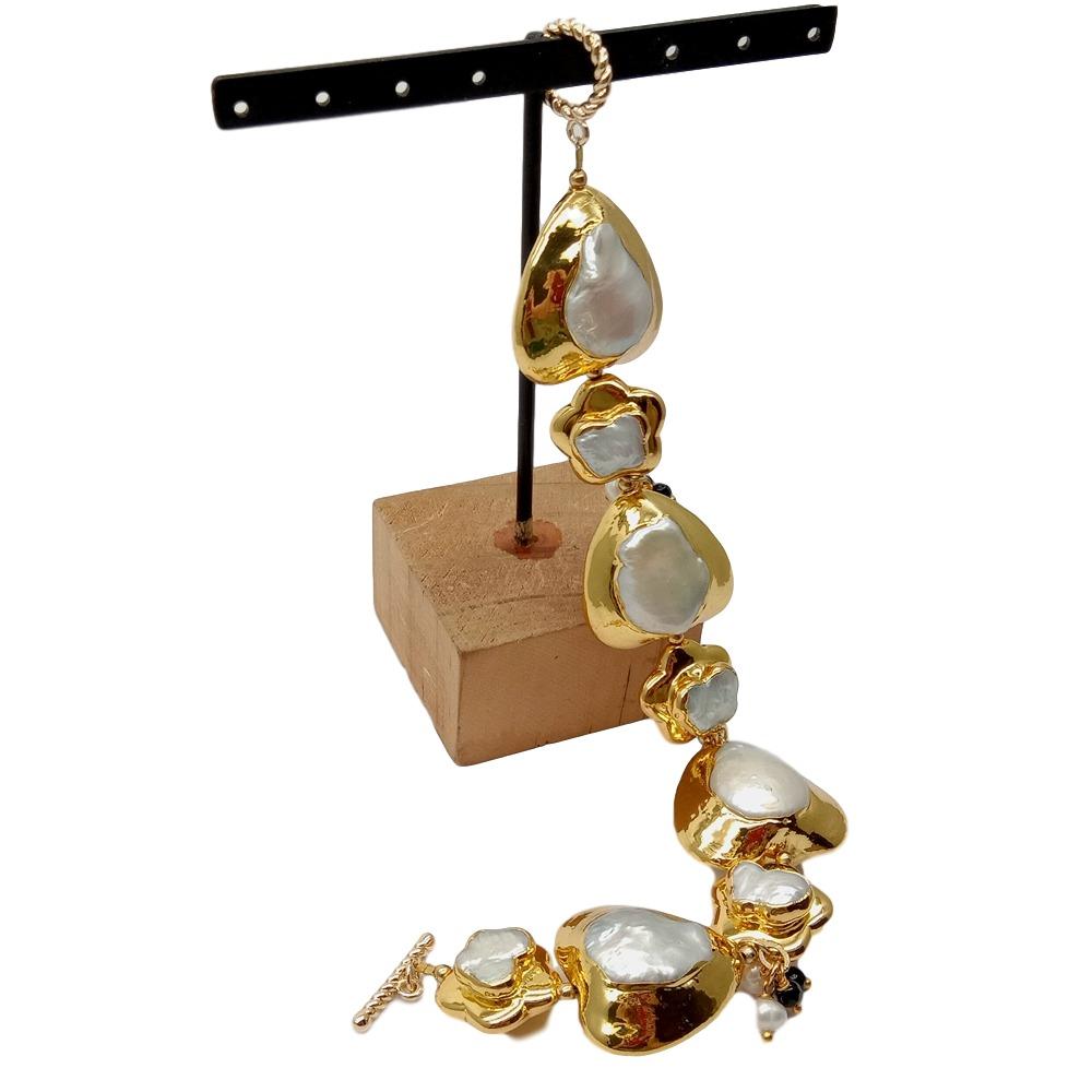 YYGEM natural Heart and Flower - Toggle Clasp Gold ulasan dan harga