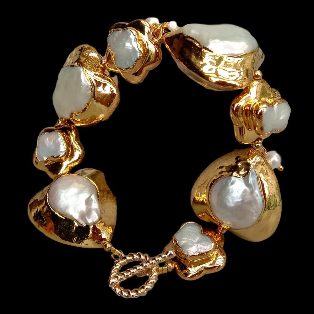 YYGEM natural Heart and Flower - Toggle Clasp Gold ulasan dan harga