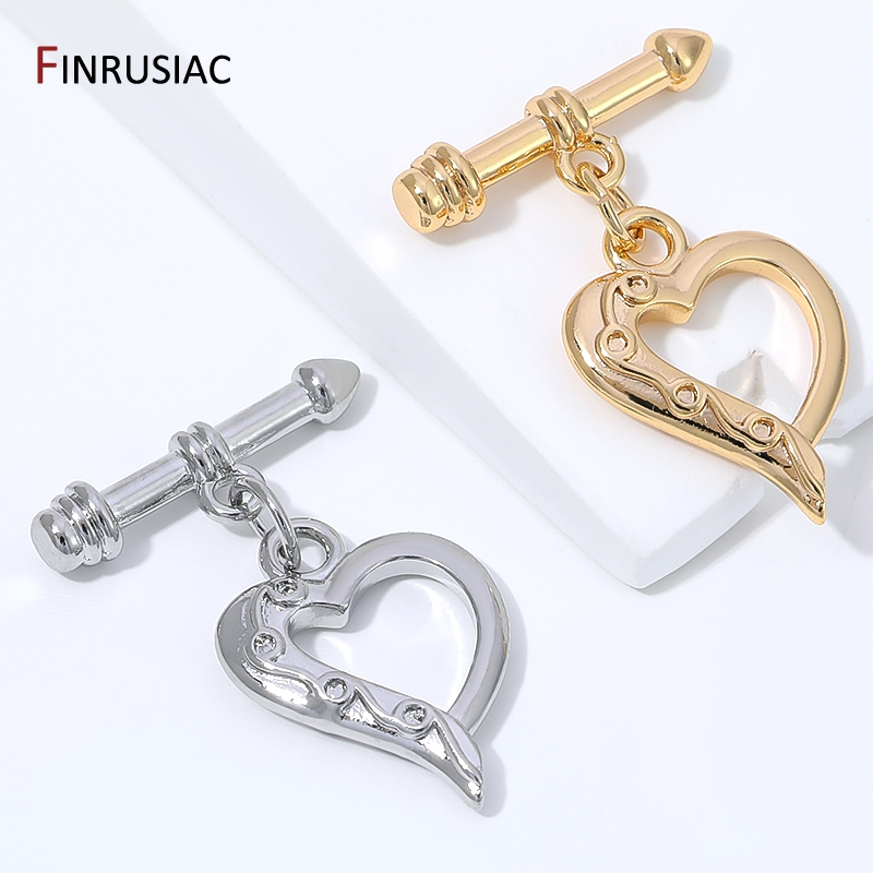 14K Gold Plated Brass Heart Sh - Toggle Clasp Gold ulasan dan harga