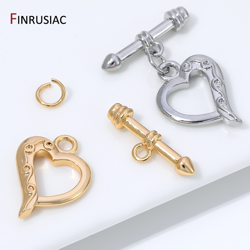 14K Gold Plated Brass Heart Sh - Toggle Clasp Gold ulasan dan harga