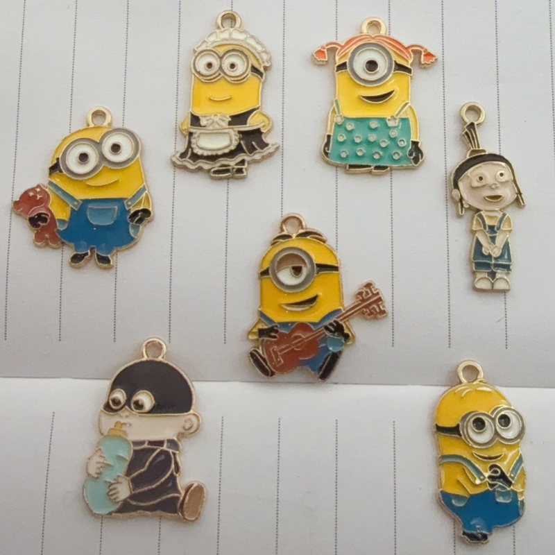 10pcs alloy drip oil cartoon p - Jewelry Making Pendants ulasan dan harga
