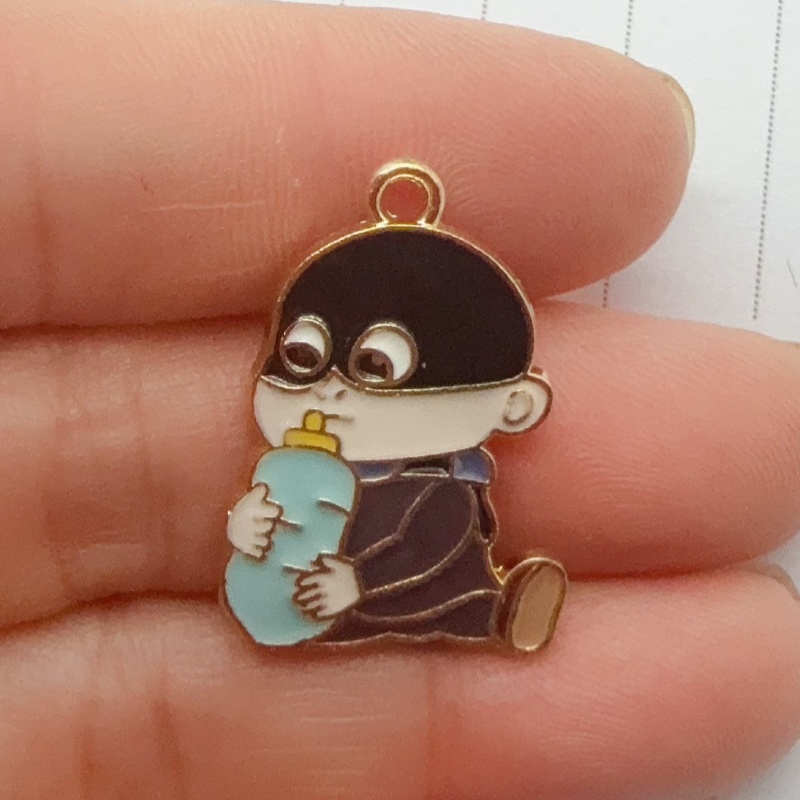 10pcs alloy drip oil cartoon p - Jewelry Making Pendants ulasan dan harga