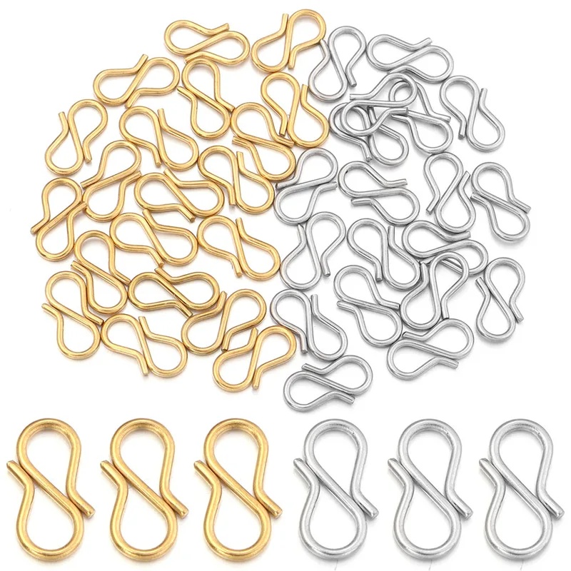 30pcs Stainless Steel S Shape  - Jewelry Making Designs ulasan dan harga