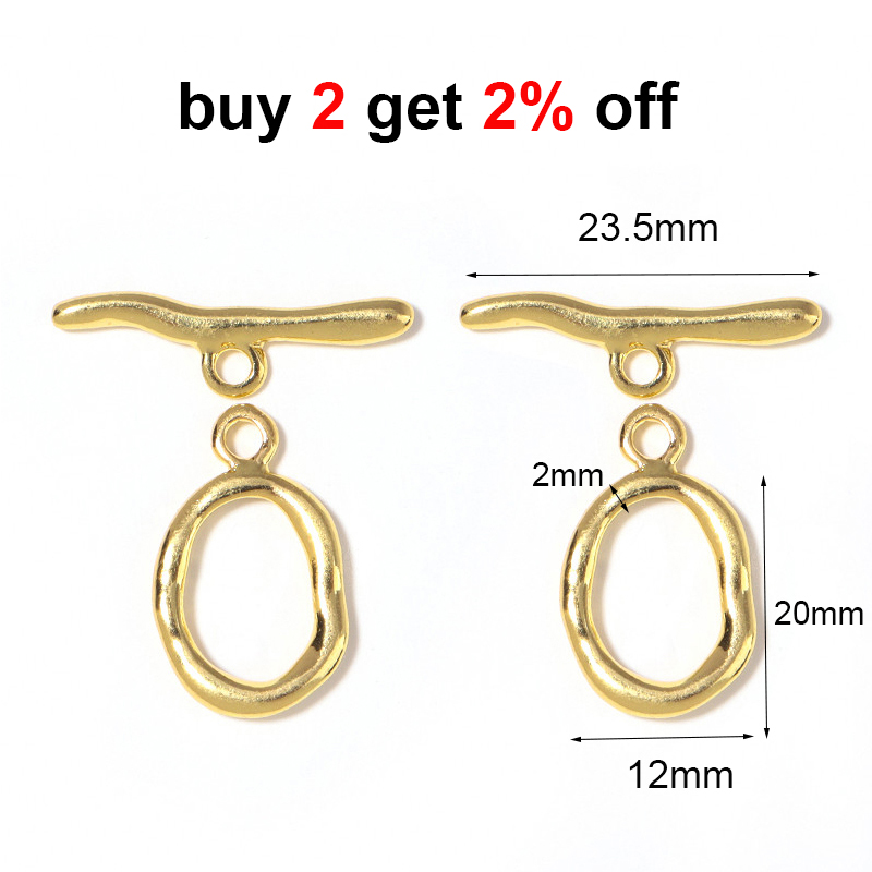 New Irregular Curved OT Clasps - Toggle Clasp Gold ulasan dan harga