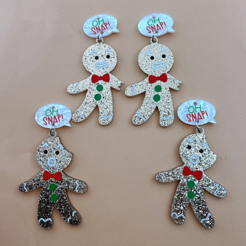 10pcs Cute Christmas Gingerbre - Jewelry Making Pendants ulasan dan harga
