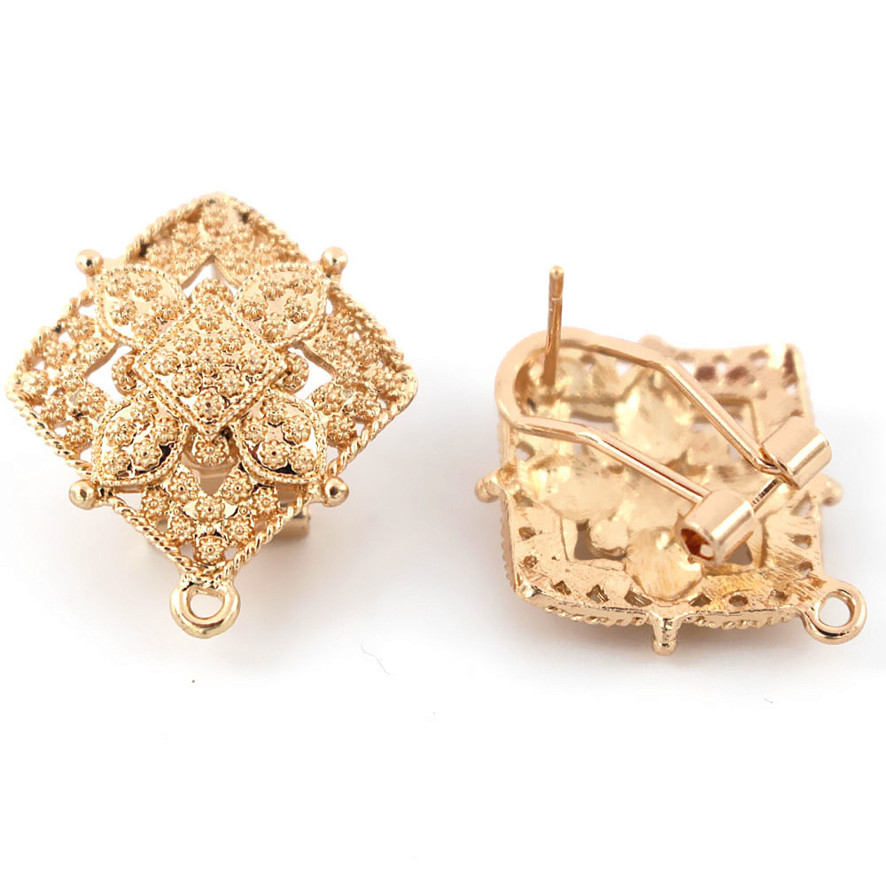 10pair Earrings Post with Loop - Jewelry Making Dubai ulasan dan harga