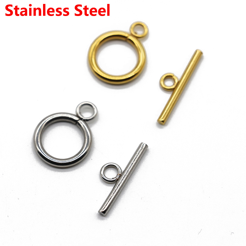 5/10sets/pack Stainless Steel  - Toggle Clasp Gold ulasan dan harga