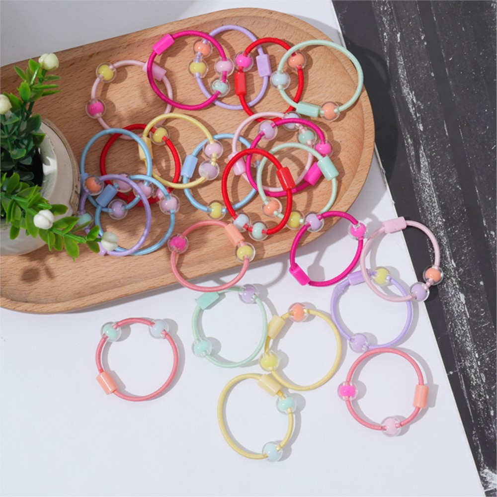 50pcs Cute Elastic Hair Ties P - Jewelry Making For 5 Year Old ulasan dan harga