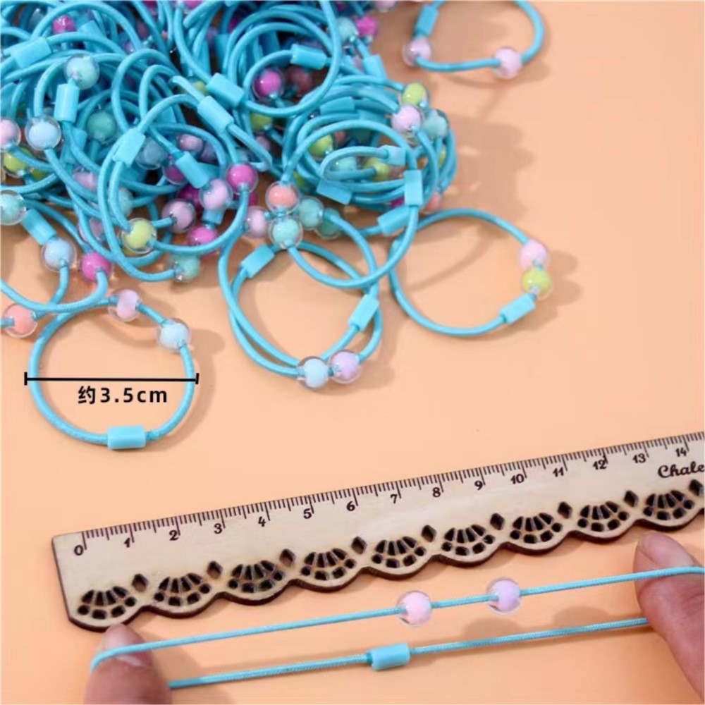 50pcs Cute Elastic Hair Ties P - Jewelry Making For 5 Year Old ulasan dan harga