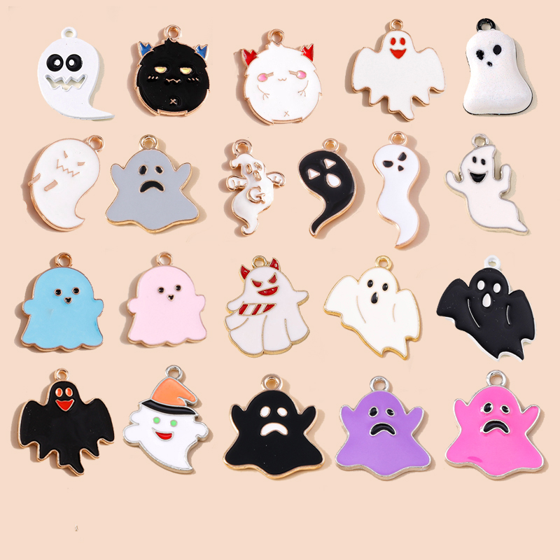 Leslie 10pcs Halloween Ghost C - Jewelry Making Date Night ulasan dan harga