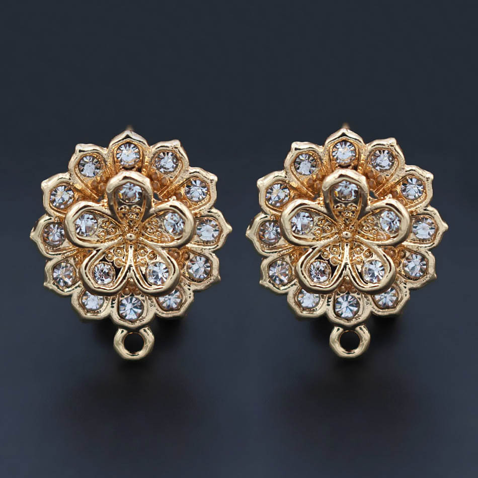 10pair Earrings Post with Loop - Jewelry Making Dubai ulasan dan harga