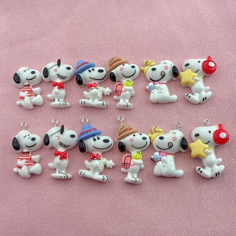 10pcs resin cute little dog pe - Jewelry Making Pendants ulasan dan harga