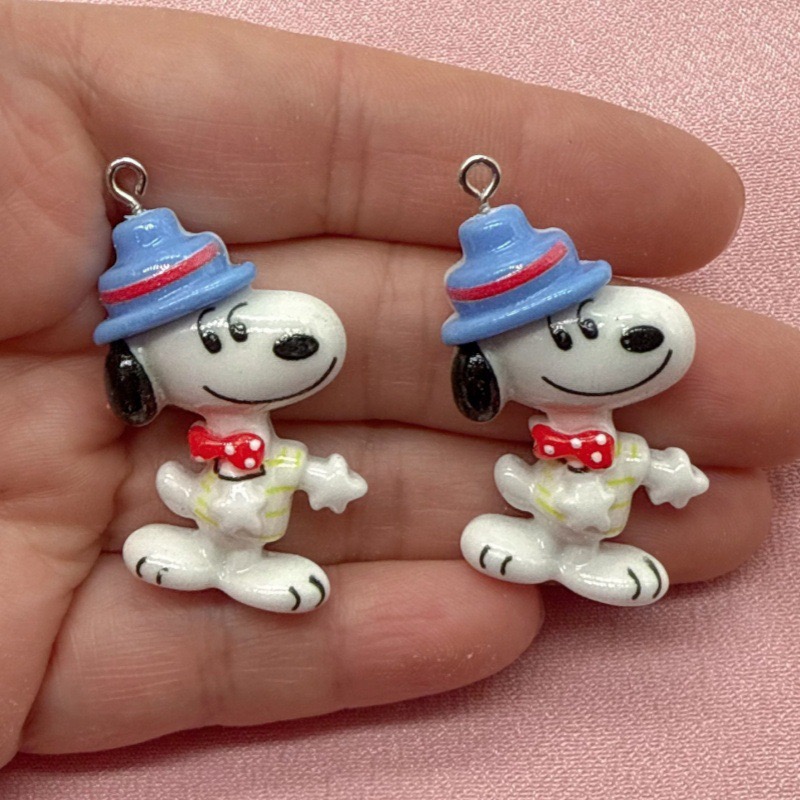 10pcs resin cute little dog pe - Jewelry Making Pendants ulasan dan harga