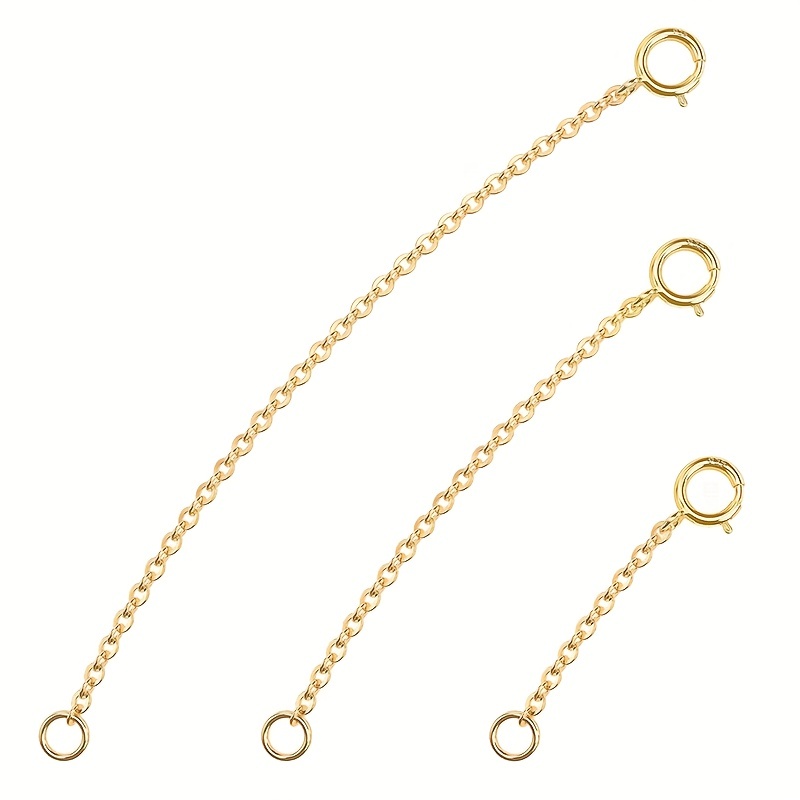 3Pcs Spring Clasp Extension Ch - Jewelry Making Designs ulasan dan harga