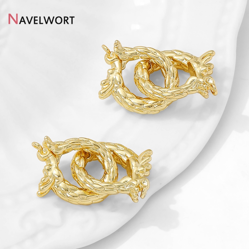14K Gold Plated Brass Dragon S - Jewelry Making Articles ulasan dan harga