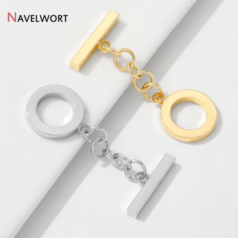 18K Gold Plated Brass Metal Ro - Toggle Clasp Gold ulasan dan harga