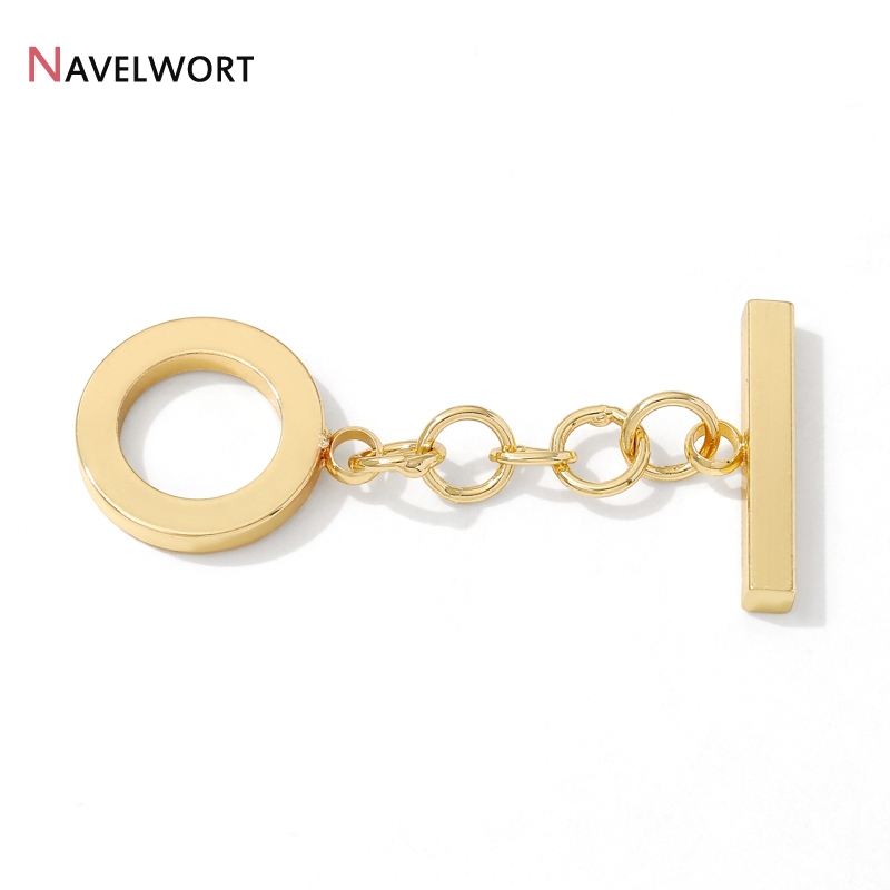 18K Gold Plated Brass Metal Ro - Toggle Clasp Gold ulasan dan harga