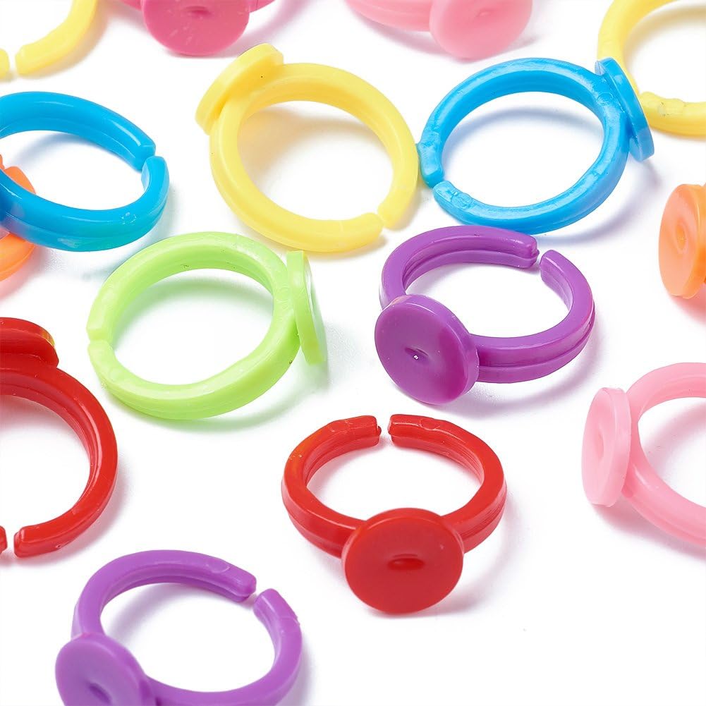 100pcs Clear Plastic Adjustabl - Jewelry Making For 5 Year Old ulasan dan harga