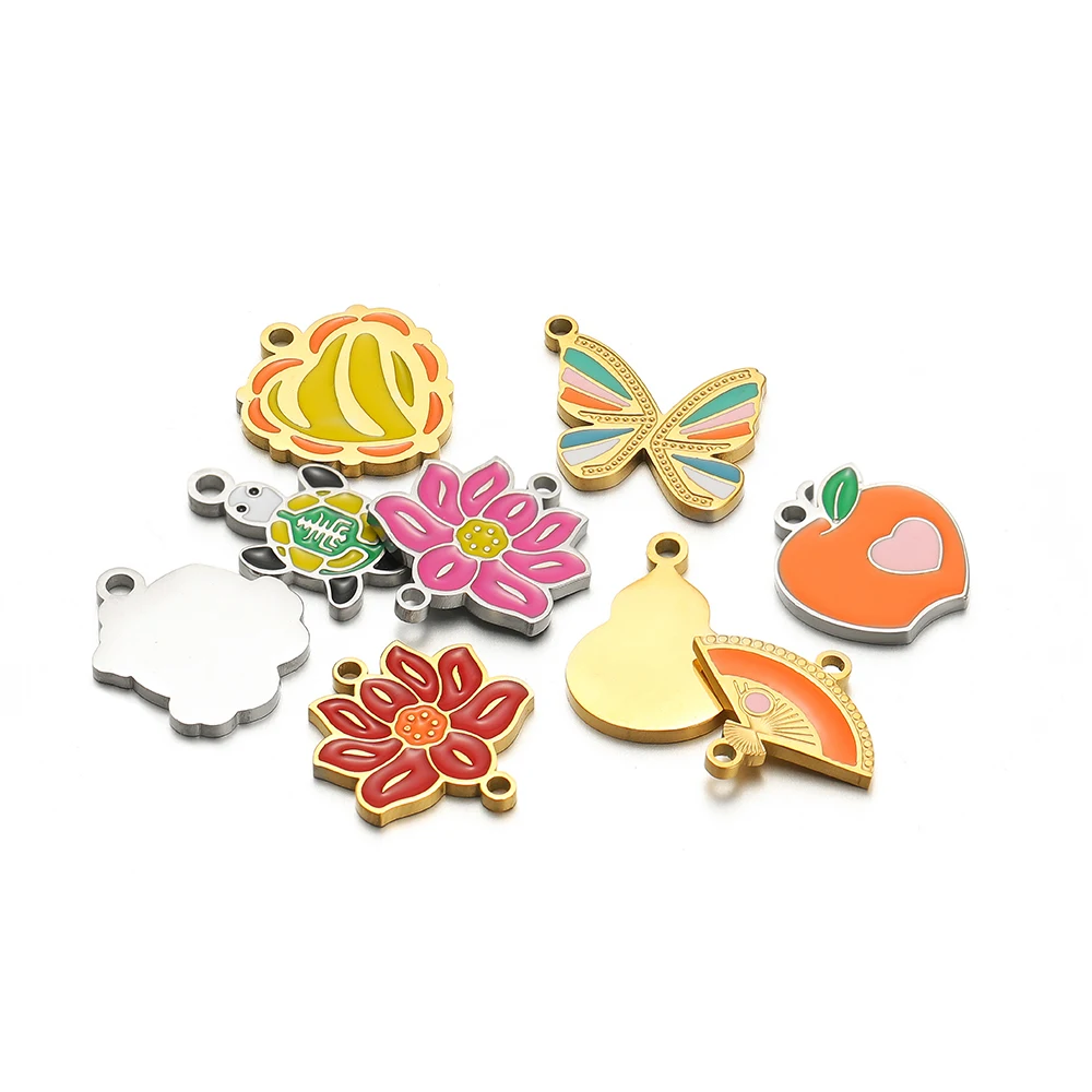 5pcs Stainless Steel Lotus But - Jewelry Making For 5 Year Old ulasan dan harga