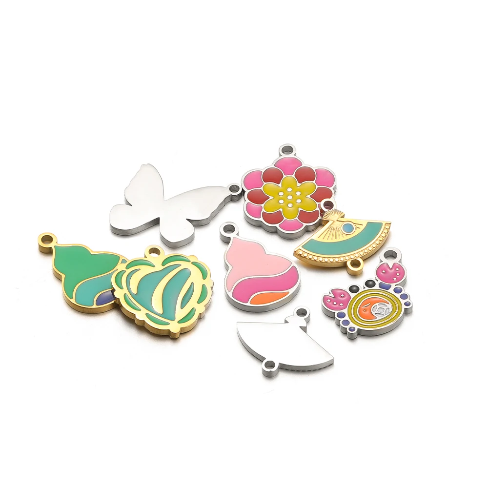 5pcs Stainless Steel Lotus But - Jewelry Making For 5 Year Old ulasan dan harga