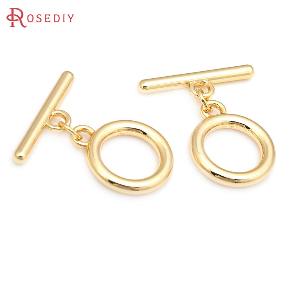18K Gold Color Round Ring Circ - Toggle Clasp Gold ulasan dan harga