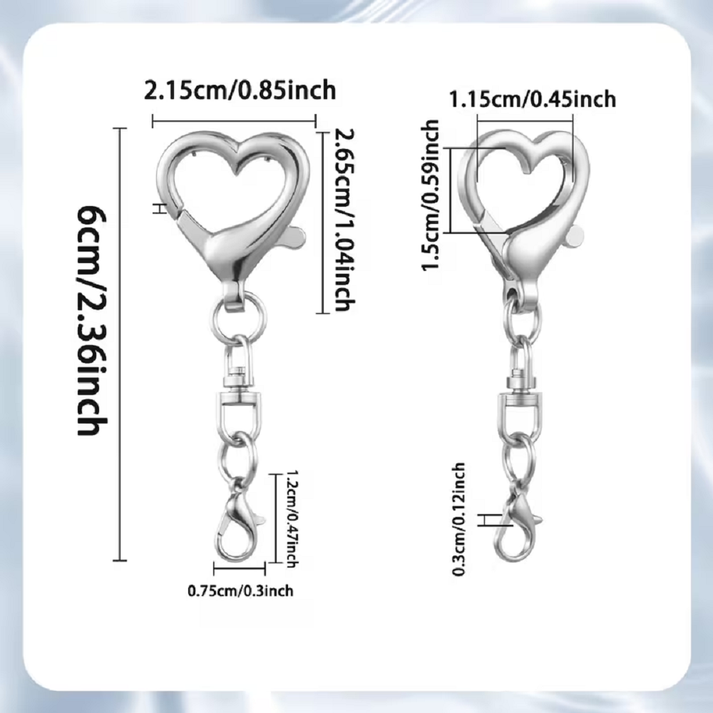5/15/30Pcs Heart Shaped Swivel - Jewelry Making Designs ulasan dan harga