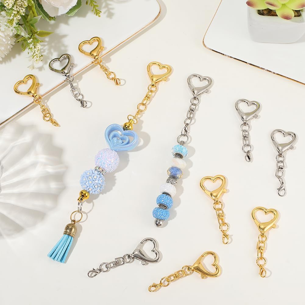 5/15/30Pcs Heart Shaped Swivel - Jewelry Making Designs ulasan dan harga