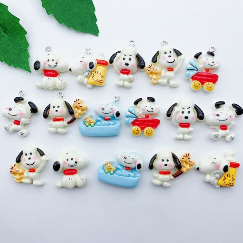 12pcs resin cartoon dog pendan - Jewelry Making Pendants ulasan dan harga
